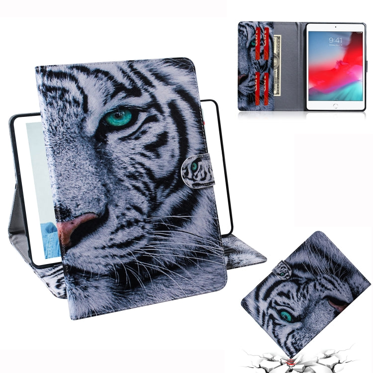 Custodia in pelle con chiusura orizzontale modello tigre per iPad Mini (2019) / 4/3/2/1, con supporto, slot per carte e portafoglio, For iPad Mini (2019) / 4 / 3 / 2 / 1 Custodia in pelle con chiusura orizzontale modello tigre per iPad Mini (2019) / 4/3/2/1, con supporto, slot per carte e portafoglio, For iPad Mini (2019) / 4 / 3 / 2 / 1
